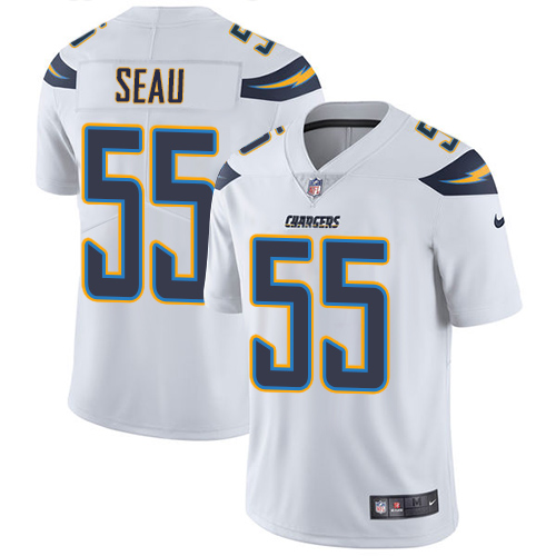 Nike Chargers 55 Junior Seau White Youth Vapor Untouchable Player Limited Jersey