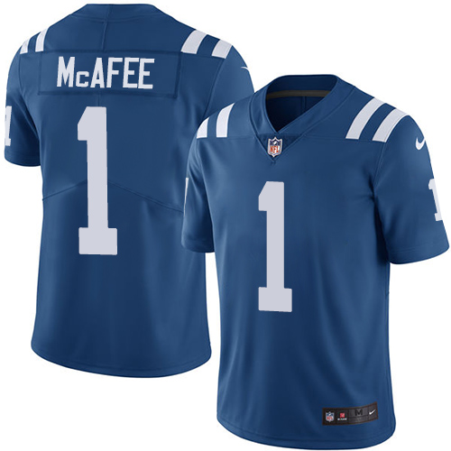 Nike Colts 1 Pat McAfee Blue Vapor Untouchable Player Limited Jersey