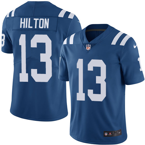 Nike Colts 13 T.Y. Hilton Blue Youth Vapor Untouchable Player Limited Jersey