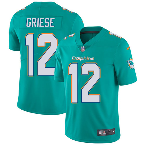 Nike Dolphins 12 Bob Griese Aqua Youth Vapor Untouchable Player Limited Jersey