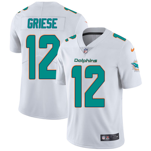 Nike Dolphins 12 Bob Griese White Youth Vapor Untouchable Player Limited Jersey