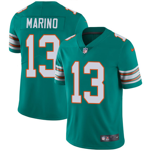 Nike Dolphins 13 Dan Marino Aqua Throwback Youth Vapor Untouchable Player Limited Jersey