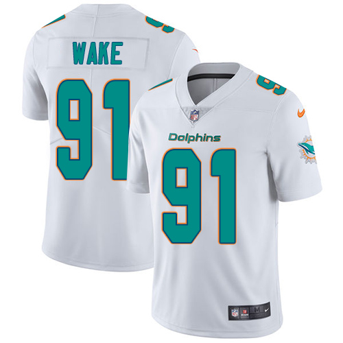 Nike Dolphins 91 Cameron Wake White Vapor Untouchable Player Limited Jersey