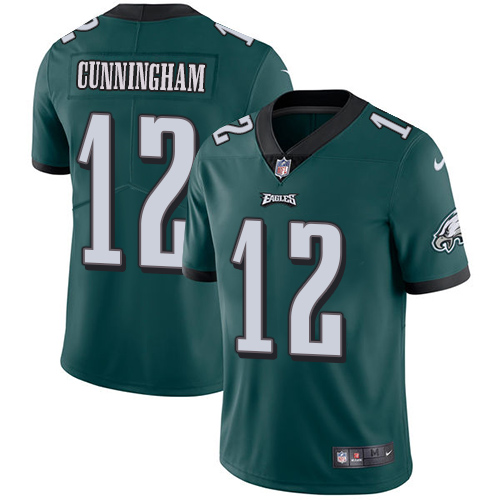 Nike Eagles 12 Randall Cunningham Green Youth Vapor Untouchable Player Limited Jersey