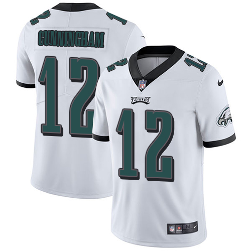 Nike Eagles 12 Randall Cunningham White Vapor Untouchable Player Limited Jersey