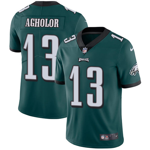 Nike Eagles 13 Nelson Agholor Green Youth Vapor Untouchable Player Limited Jersey