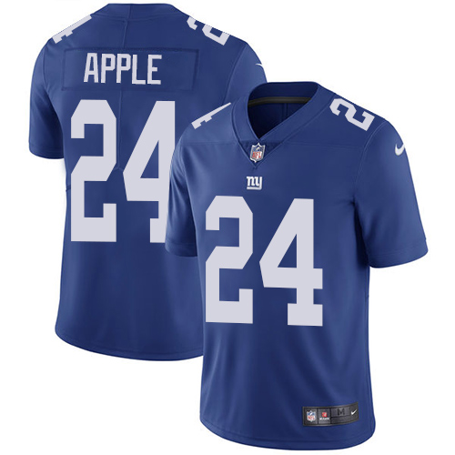 Nike Giants 24 Eli Apple Blue Vapor Untouchable Player Limited Jersey