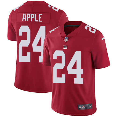 Nike Giants 24 Eli Apple Red Vapor Untouchable Player Limited Jersey