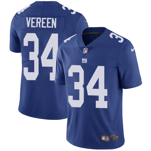 Nike Giants 34 Shane Vereen Blue Vapor Untouchable Player Limited Jersey