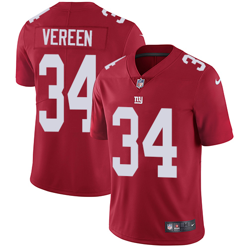 Nike Giants 34 Shane Vereen Red Vapor Untouchable Player Limited Jersey