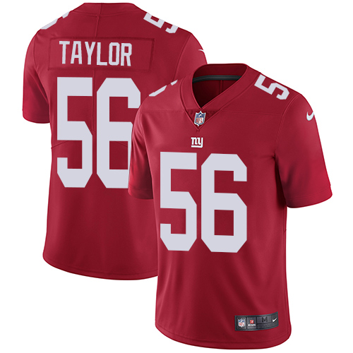 Nike Giants 56 Lawrence Taylor Red Youth Vapor Untouchable Player Limited Jersey - Click Image to Close