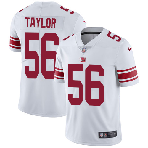 Nike Giants 56 Lawrence Taylor White Vapor Untouchable Player Limited Jersey