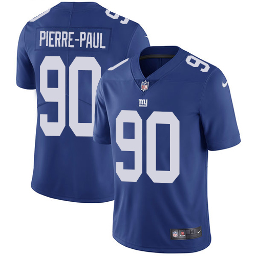 Nike Giants 90 Jason Pierre Paul Blue Vapor Untouchable Player Limited Jersey - Click Image to Close