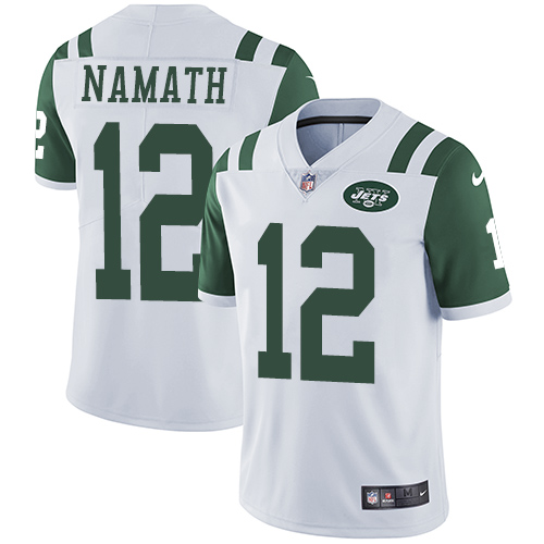 Nike Jets 12 Joe Namath White Youth Vapor Untouchable Player Limited Jersey