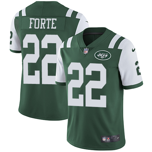 Nike Jets 22 Matt Forte Green Youth Vapor Untouchable Player Limited Jersey