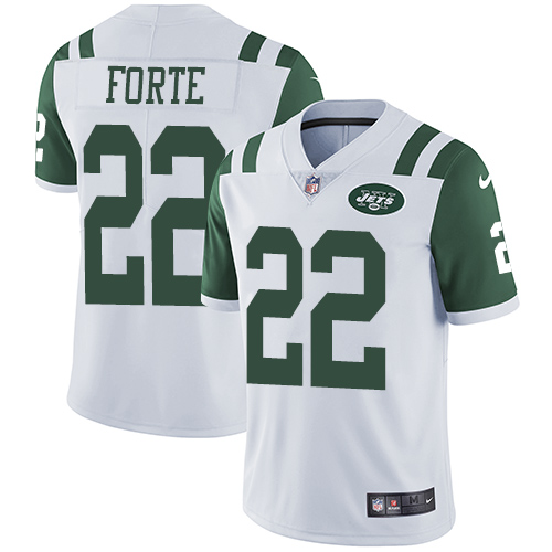 Nike Jets 22 Matt Forte White Vapor Untouchable Player Limited Jersey