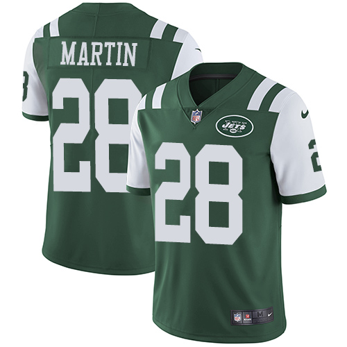 Nike Jets 28 Curtis Martin Green Vapor Untouchable Player Limited Jersey