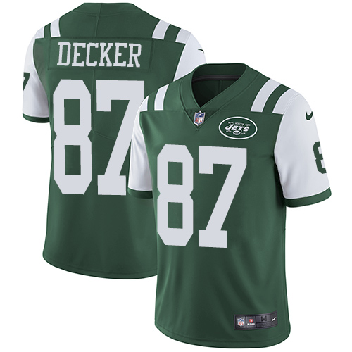 Nike Jets 87 Eric Decker Green Youth Vapor Untouchable Player Limited Jersey