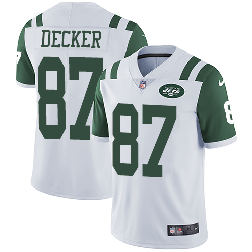 Nike Jets 87 Eric Decker White Vapor Untouchable Player Limited Jersey