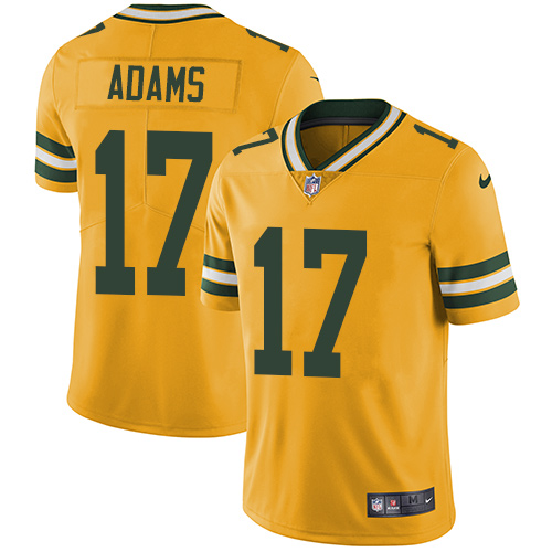 Nike Packers 17 Davante Adams Yellow Youth Vapor Untouchable Player Limited Jersey