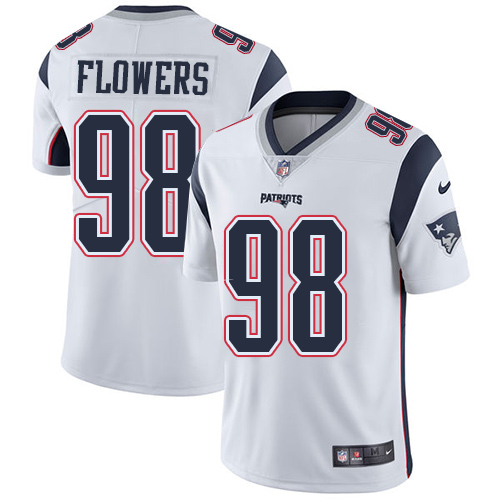 Nike Patriots 98 Trey Flowers White Vapor Untouchable Player Limited Jersey