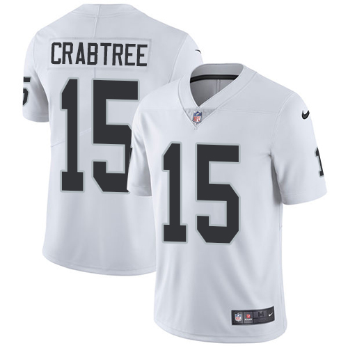 Nike Raiders 15 Michael Crabtree White Youth Vapor Untouchable Player Limited Jersey