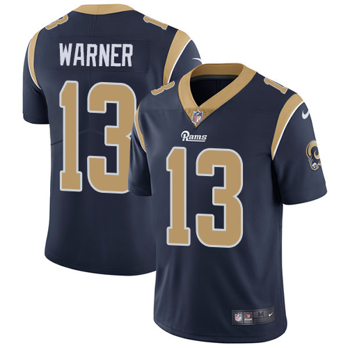 Nike Rams 13 Kurt Warner Navy Vapor Untouchable Player Limited Jersey