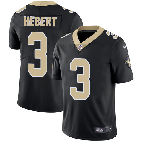 Nike Saints 3 Bobby Hebert Black Youth Vapor Untouchable Player Limited Jersey