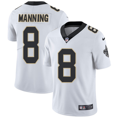 Nike Saints 8 Archie Manning White Vapor Untouchable Player Limited Jersey