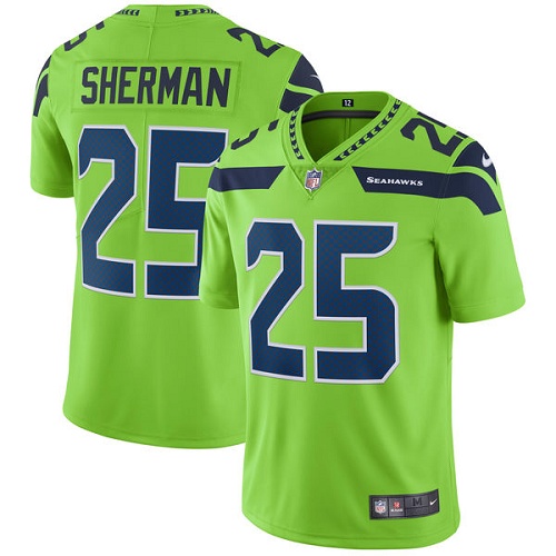 Nike Seahawks 25 Richard Sherman Green Youth Vapor Untouchable Player Limited Jersey