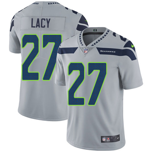 Nike Seahawks 27 Eddie Lacy Gray Vapor Untouchable Player Limited Jersey