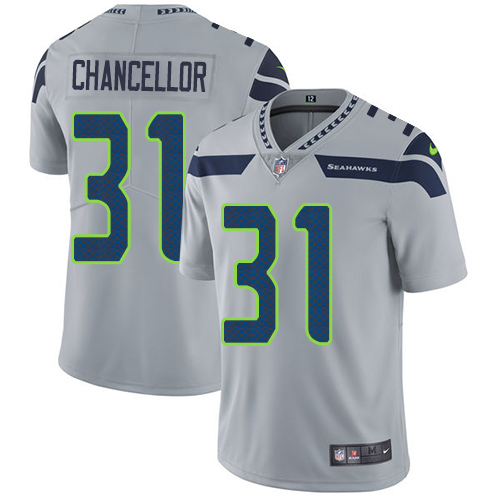 Nike Seahawks 31 Kam Chancellor Gray Vapor Untouchable Player Limited Jersey