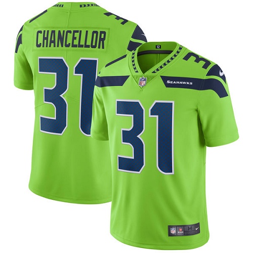 Nike Seahawks 31 Kam Chancellor Green Vapor Untouchable Player Limited Jersey
