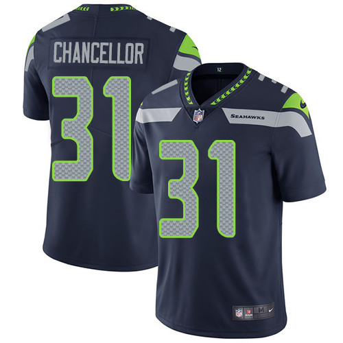 Nike Seahawks 31 Kam Chancellor Navy Youth Vapor Untouchable Player Limited Jersey