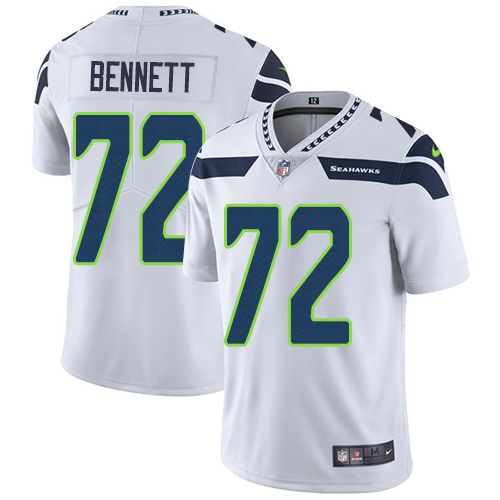 Nike Seahawks 72 Michael Bennett White Youth Vapor Untouchable Player Limited Jersey