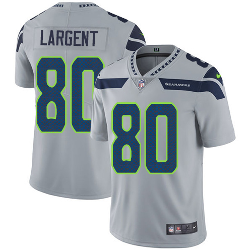 Nike Seahawks 80 Steve Largent Gray Youth Vapor Untouchable Player Limited Jersey