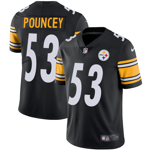 Nike Steelers 53 Maurkice Pouncey Black Vapor Untouchable Player Limited Jersey
