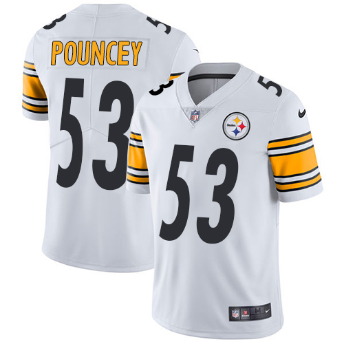 Nike Steelers 53 Maurkice Pouncey White Youth Vapor Untouchable Player Limited Jersey