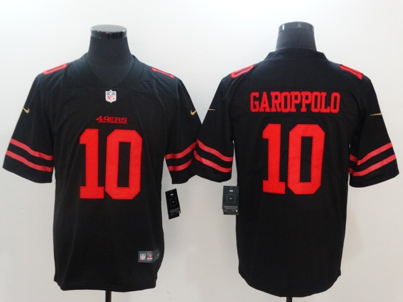 Nike 49ers 10 Jimmy Garoppolo Black Youth Vapor Untouchable Player Limited Jersey