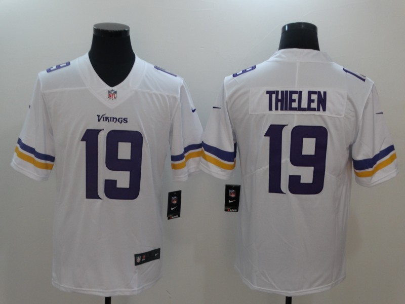 Nike Vikings 19 Adam Thielen White Vapor Untouchable Player Limited Jersey
