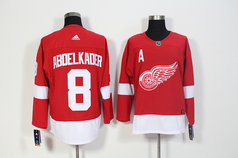 Red Wings 8 Justin Abdelkader Red Adidas Jersey