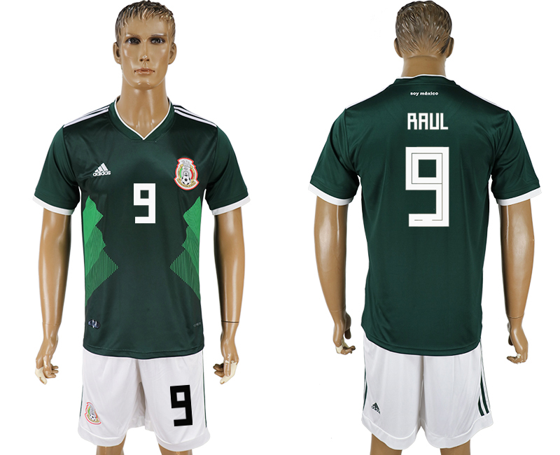 Mexico 9 RAUL Home 2018 FIFA World Cup Soccer Jersey