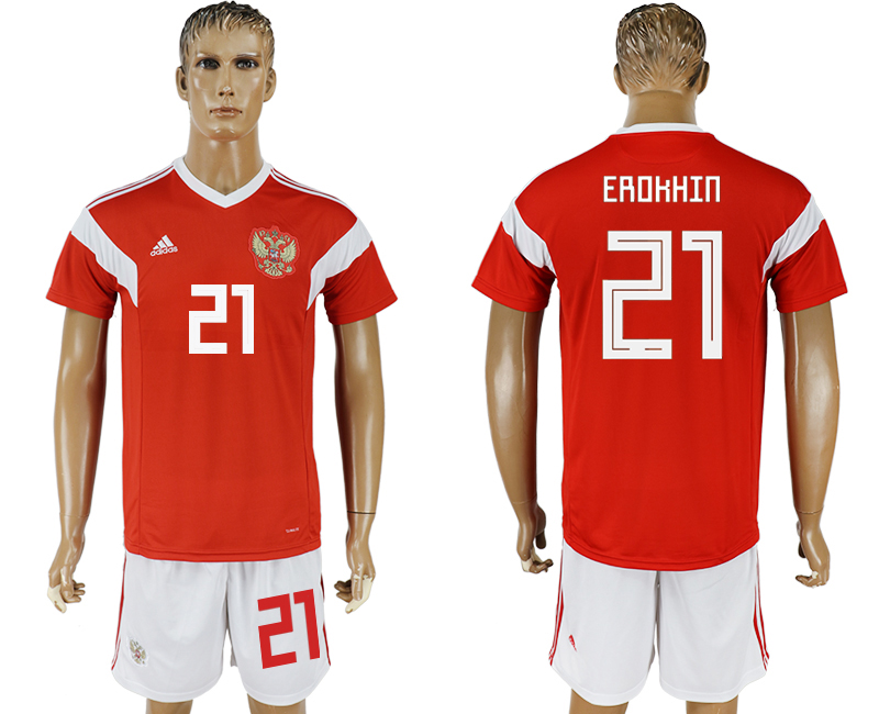 Russia 21 EROKHIN Home 2018 FIFA World Cup Soccer Jersey - Click Image to Close