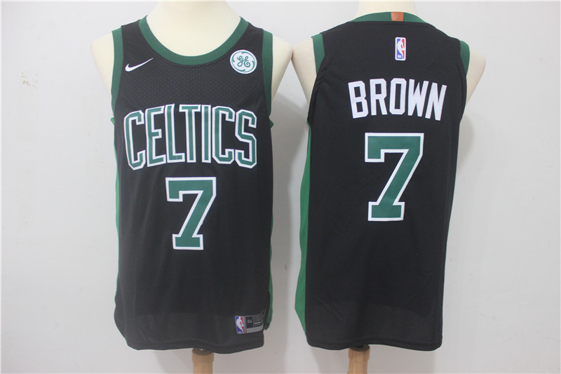 Celtics 7 Jaylen Brown Black Nike Authentic Jersey