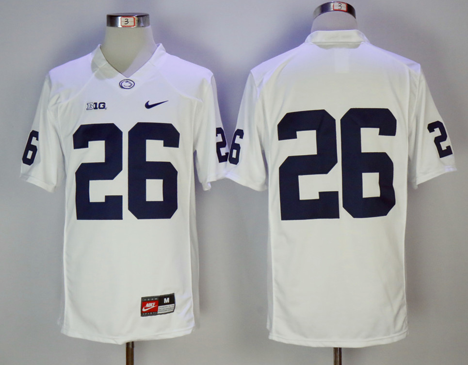 Penn State Nittany Lions 26 Saquon Barkley White College Football Jersey