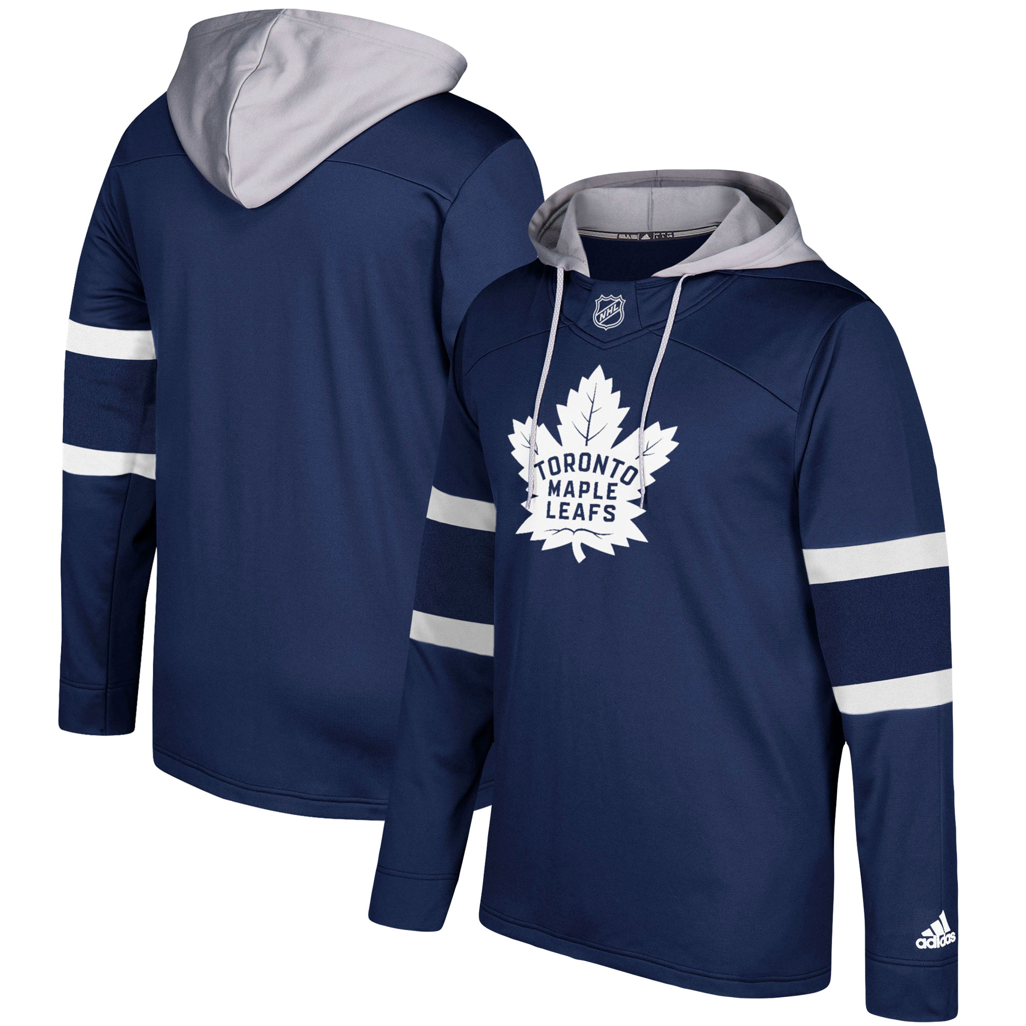 Men's Toronto Maple Leafs Adidas Blue/Silver Jersey Pullover Hoodie