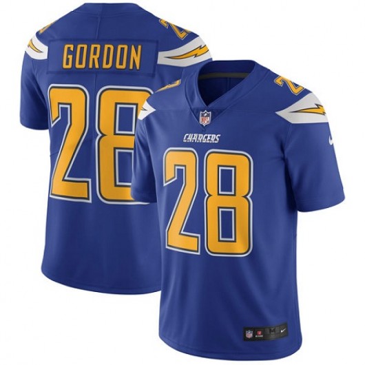 Nike Chargers 28 Melvin Gordon Royal Youth Vapor Untouchable Youth Color Rush Limited Player Jersey