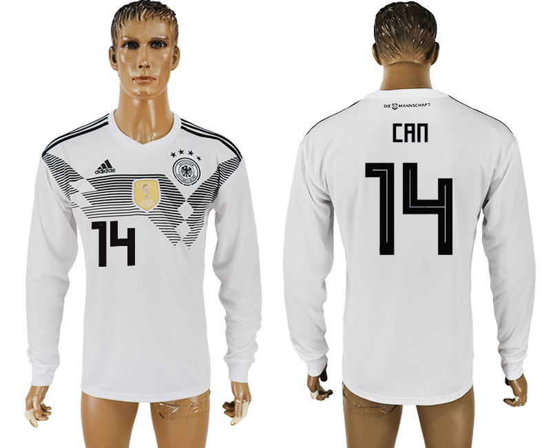 Germany 14 CAN Home 2018 FIFA World Cup Long Sleeve Thailand Soccer Jersey