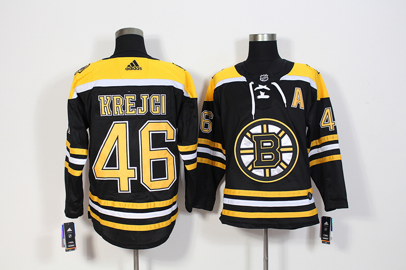 Bruins 46 David Kerjci Black Adidas Jersey - Click Image to Close