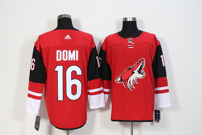 Coyotes 16 Max Domi Red Adidas Jersey